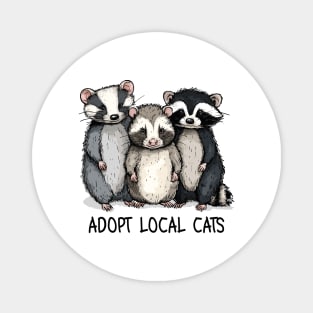 Adopt Local Cats Funny Animals Magnet